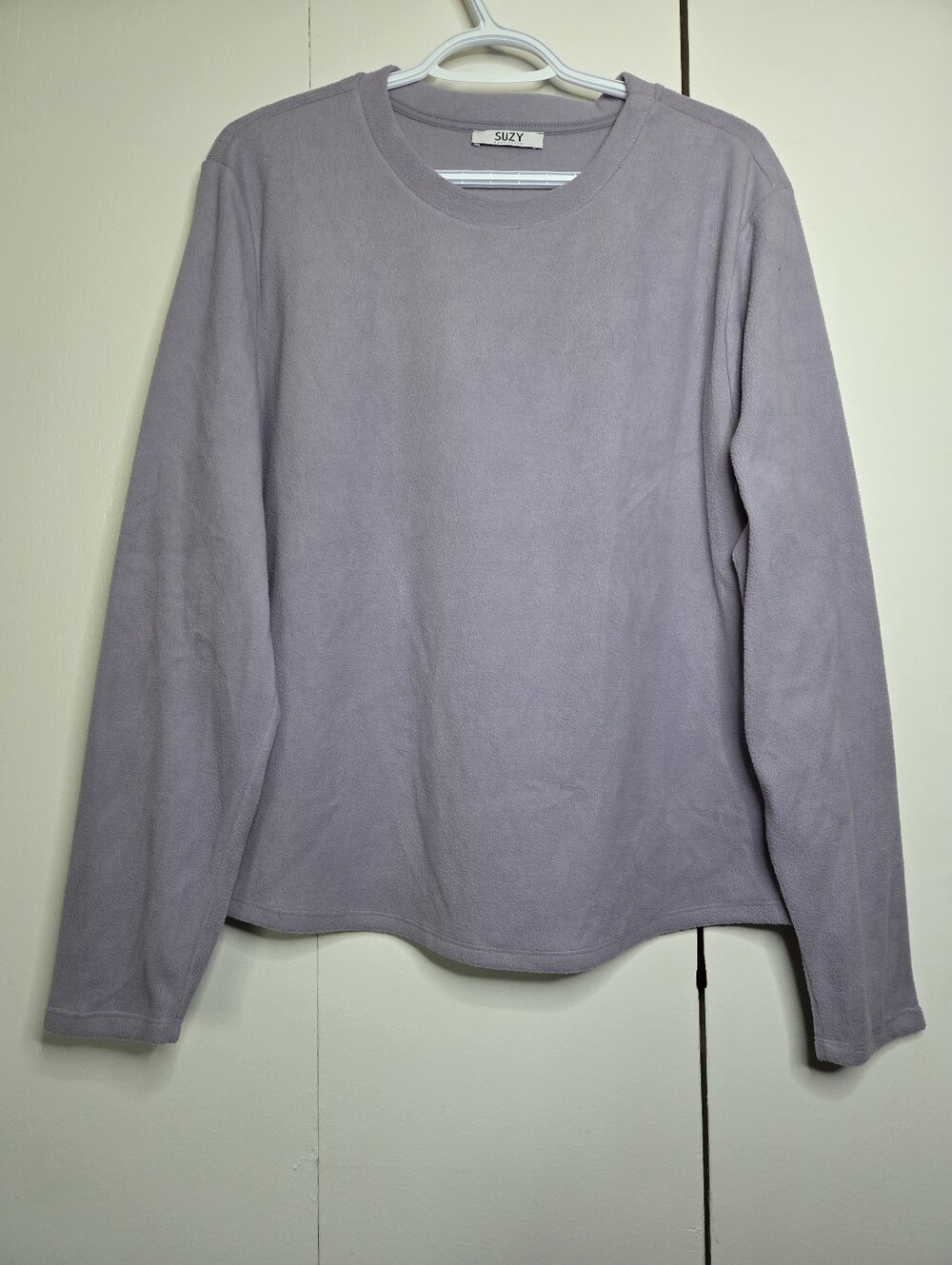 SUZY Shier Women's XL Light Purple Crewneck Long Sleeve Soft Feel Top